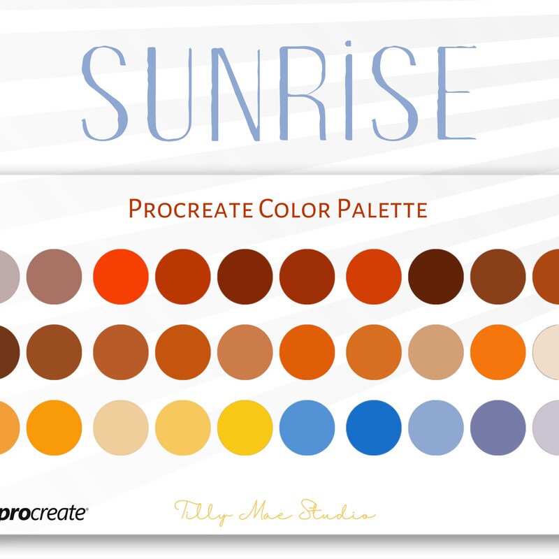 Sunrise Color Palette - Etsy