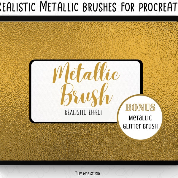 Metallic Procreate Brush Procreate Brushes Metallic Brush Metallic Glitter Brushes Procreate Brushes Metallic Ink