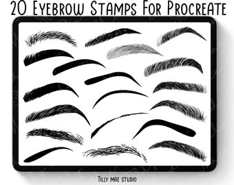 Eyebrow Procreate Stamps | Procreate Brows | Procreate Face Stamps | Procreate Eyebrows | Eyebrow Procreate Stamp Set