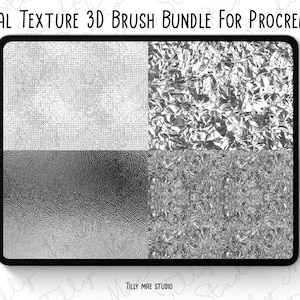 Metallic Procreate Brushes Procreate Metallic Textures Procreate Foil Procreate Textures Metal Procreate