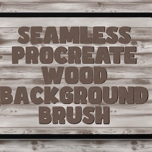 Pincel de madera sin costuras para Procreate: Sello digital de fondo de tablón de madera para ilustraciones