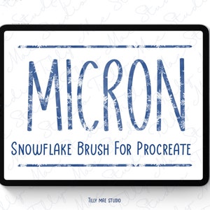 Snowflake-micronpen voor Procreate: digitaal inkt- en schetspenseel voor kerstkunstwerk