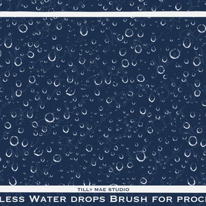 Pennelli ad acqua realistici per Procreate: texture senza soluzione di continuità, gocce di pioggia, timbri ed effetti 3D