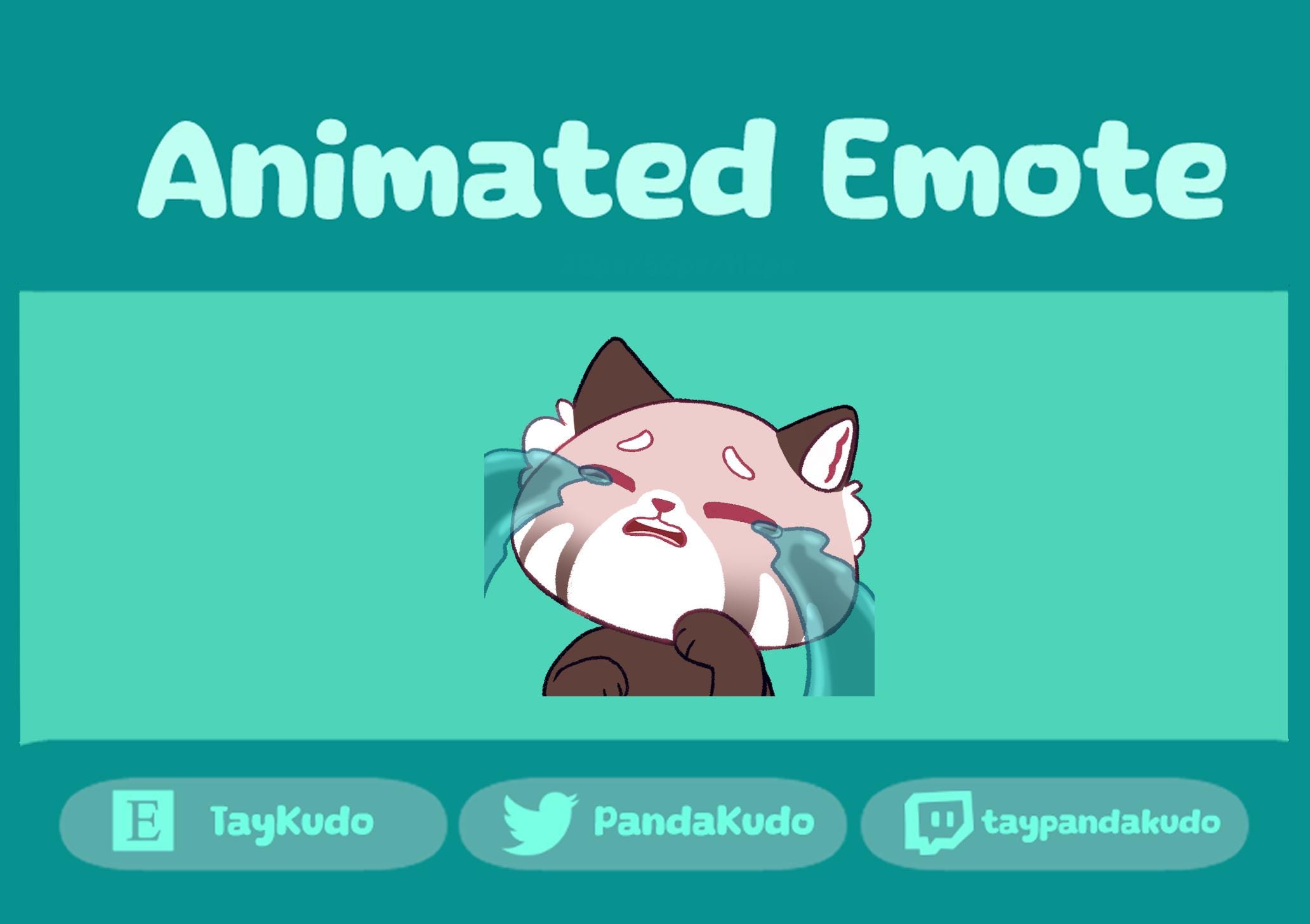 Red Panda Cry Emotes /stickers Set for Twitch and Discord - Etsy