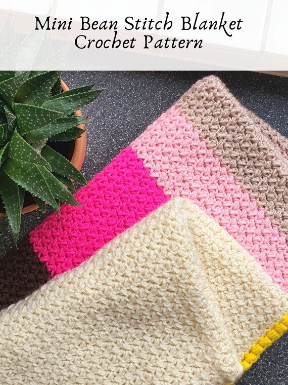 Bean stitch baby blanket hotsell