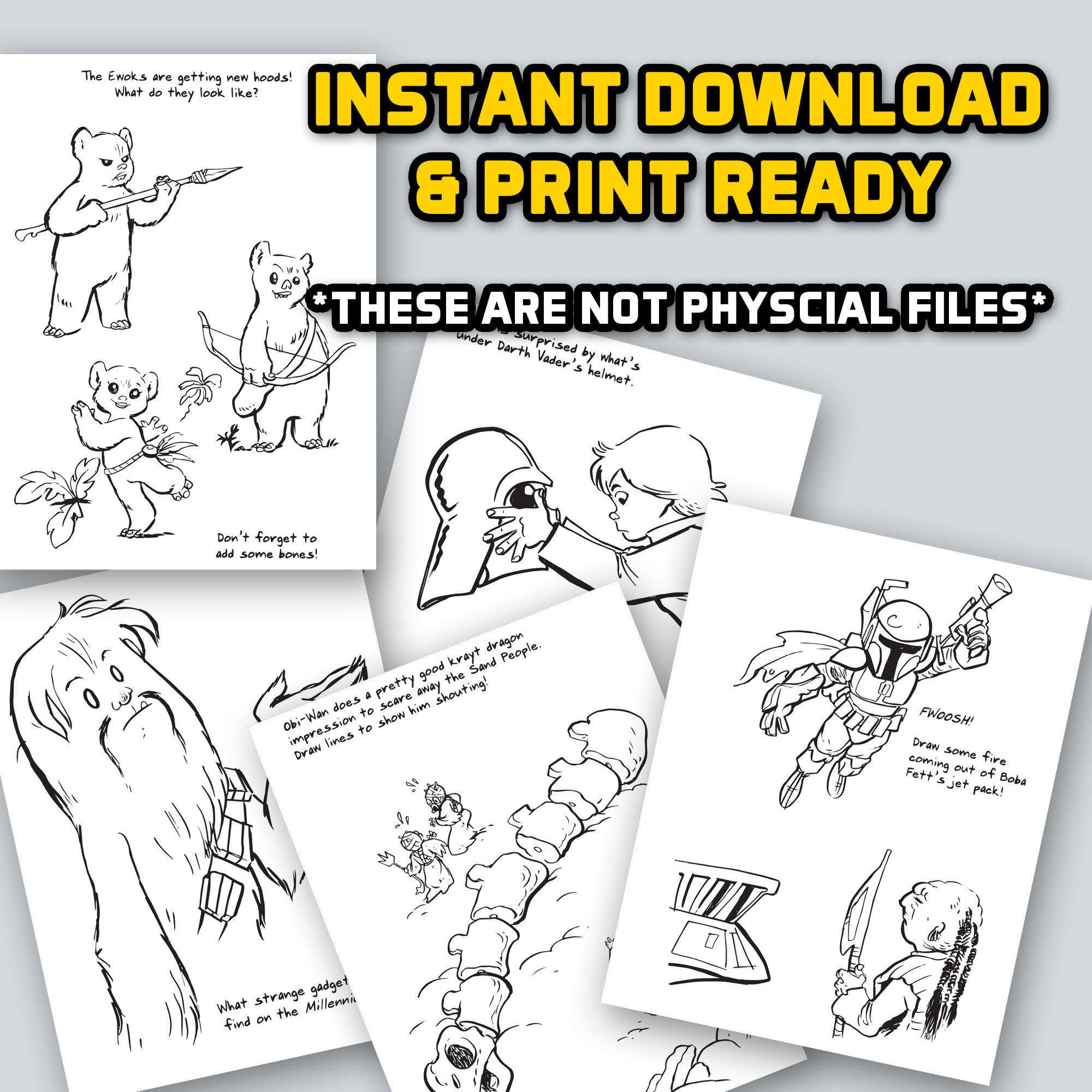 Star Wars Digital Activity & Coloring Pages PDF 30 Pages - Etsy