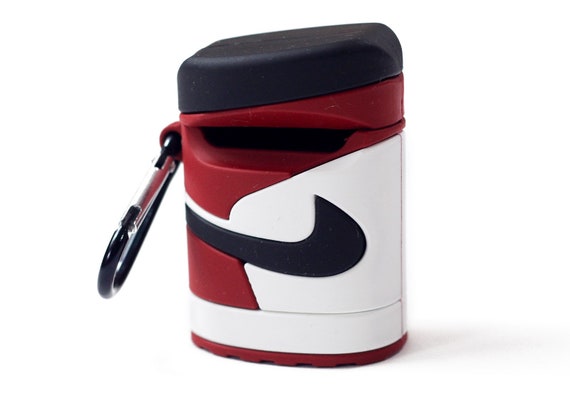 Nike Air Jordan 1 Black Red White Airpod Case Gen 1 2 Free Etsy