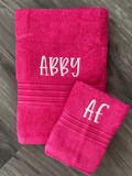 Personalized Embroidery Bath Towel, Custom Monogram Gift