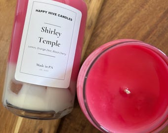 Candela Shirley Temple, profumo di soda alla ciliegia, dolce e fruttato, ciliegia nera, fragola e vaniglia
