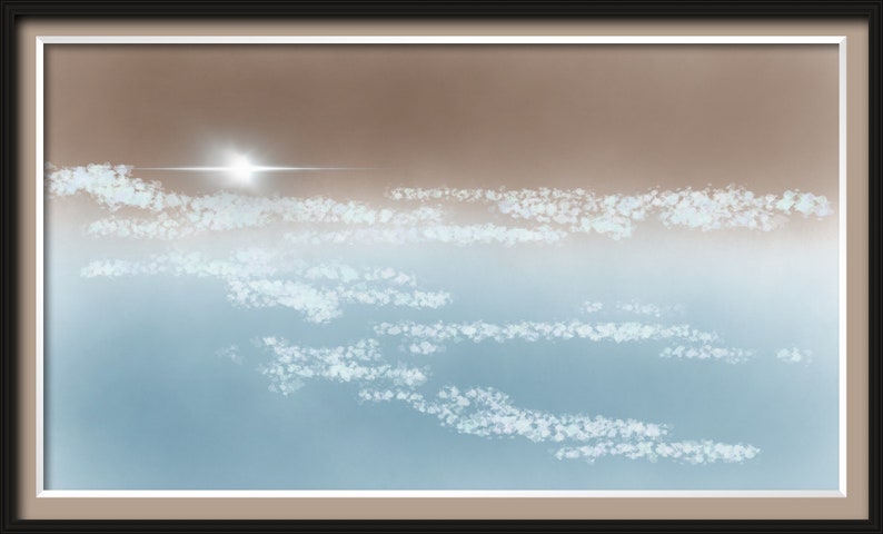 Samsung Frame TV Art Sunset Glow Frame TV Art Landscape Neutral Art Watercolor Abstract Instant download Digital Digital Download