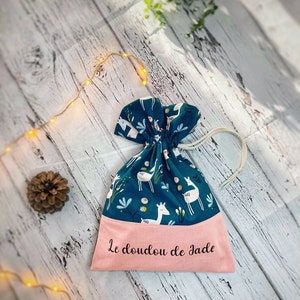 Sac à doudou / sac personnalisé / sac pochon / pochette personnalisée / sac crèche / sac nounou/ sac école / personnalisé / sac cartable /