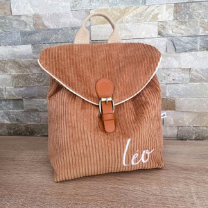 Sac à Dos Personnalisable Enfant Maternelle - Velours Côtelé - Pour Fille Et Garçon, école, Voyage