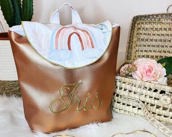 Faux satchel / personalized satchel / nursery satchel / bag / personalized bag / child bag / first name bag / nursery bag / school bag