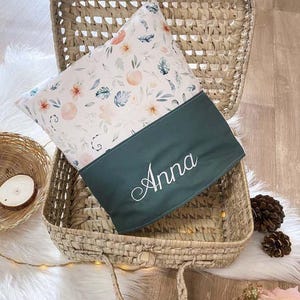 cushion, personalized cushion, comforter storage cushion, cushion cover, embroidered name cushion, child&#39;s cushion, birth gift, embroidered