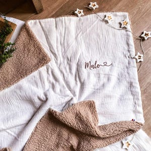 Soft blanket / personalized blanket / fluffy blanket / fleece blanket / embroidered blanket / embroidery / first name blanket / baby