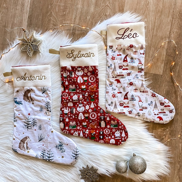 Bottes de Noël personnalisée/ botte de noel / chausson de noel/ noel/ chaussettes de noel/ botte personnalisée / botte de Noël