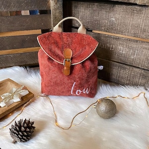 Personalized children's backpack, corduroy bag, children's school bag, personalized backpack, personalized school bag, personalized bag