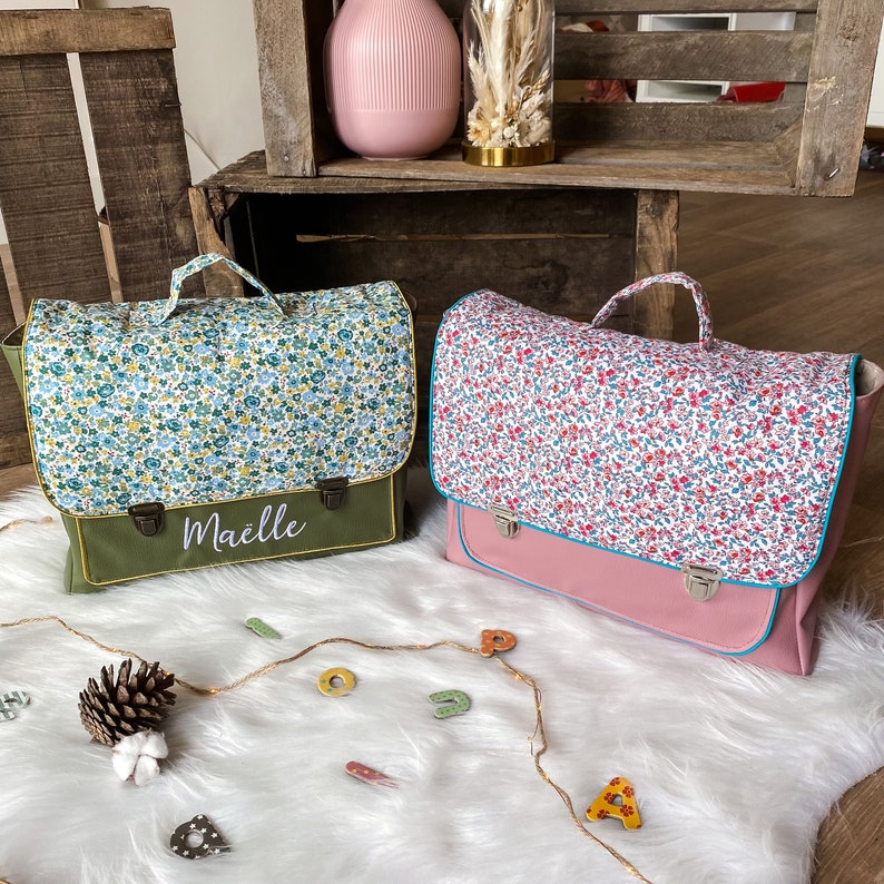 Cartable, cartable ecolier, cartable personnalisé, sac cartable personnalisé, cartable enfant, cartable brodé, sac maternelle, personnalisé image 1