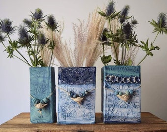 Artisan Blue & Teal Vase