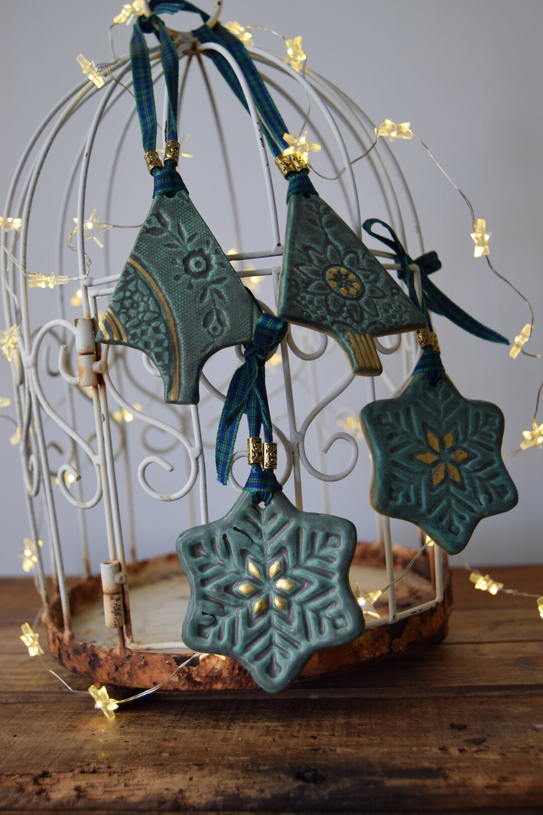 Teal And Gold Christmas Decorations 
