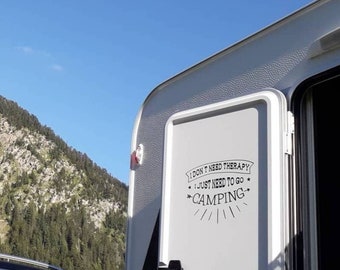 Camping stickers for cars, cabinets, wall decals, etc.