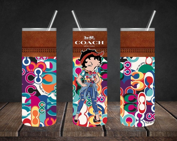 Colorful Betty Boop Coach Style 20oz Skinny Tumbler