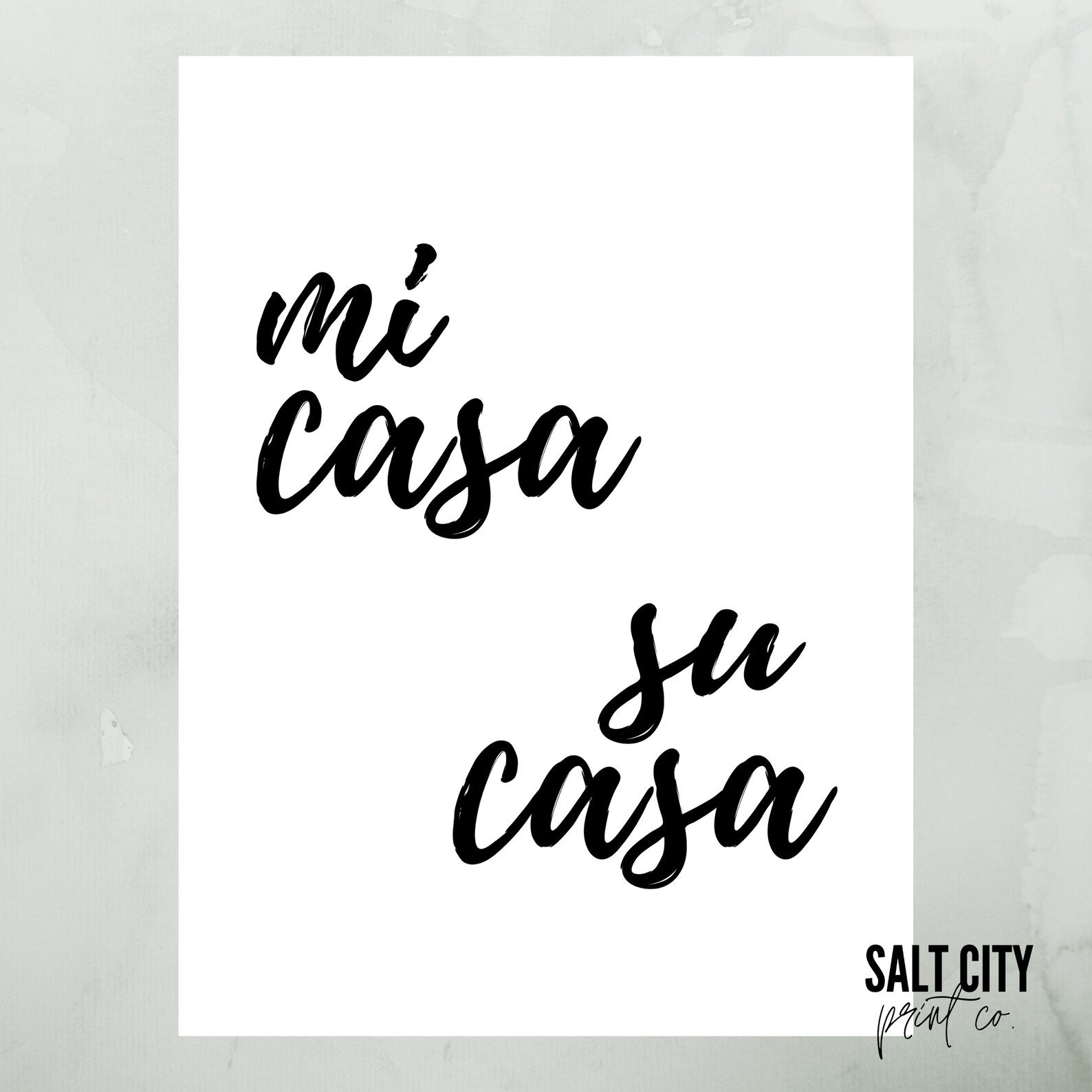 Mi Casa Su Casa Print Digital Download Wall Art Home Etsy