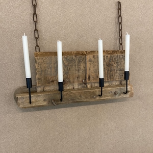 Wall chandelier vintage, wall sleuchter rustic, advent chandelier rustic, wooden lamp wall, old wood lamp, candlestick wall