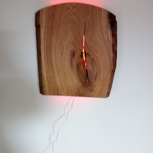 Wall decoration loft art, oak wall lamp, decoration minimalist, mood lamp wood, designer wall lamp, vintage lamp wood