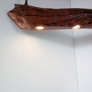 Beam lamp old wood, ceiling lamp LED, wood lamp dimmable, beam lamp, beam lamp vintage