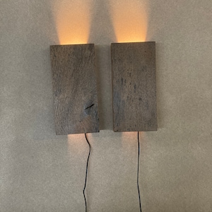 Wall lamp oak couple, wall lamp minimalistic, wood lamp, oak lamp, wall decoration wood