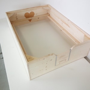 Litter box dog, puppy box dog, litter box wood, puppy box solid wood, dog bed wood, puppy bed wood