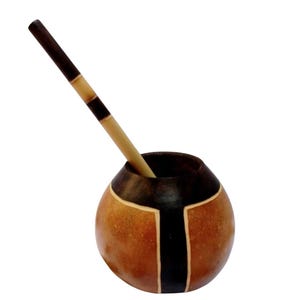 Mate de Calabaza Argentina/Steel,Bamboo Straws /Natural Argentine artisan gourd/Carved-Burned/No inks/Hand made/Compostable shipping box/DHL