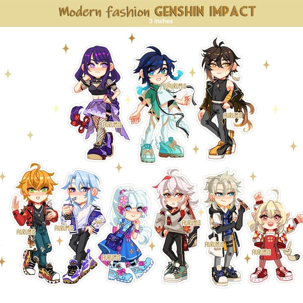 LAST STOCK - Modern Fashion Genshin Impact Charms - Venti Zhongli Raiden Shogun Ayato Thoma Ayaka Albedo Kazuha Klee