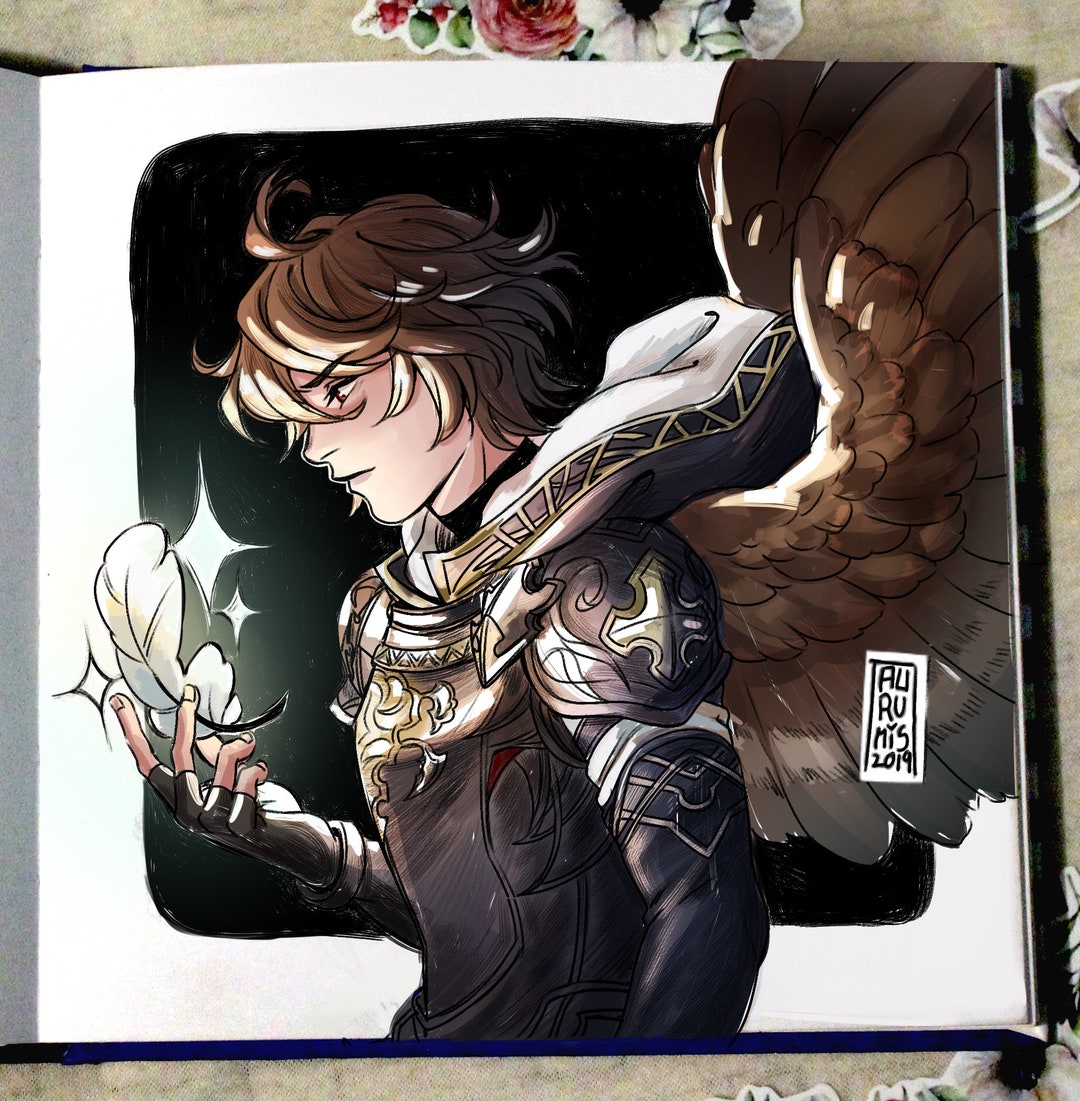 LIMITED STOCK - Sandalphon - Granblue Fantasy - Miniprint - Etsy
