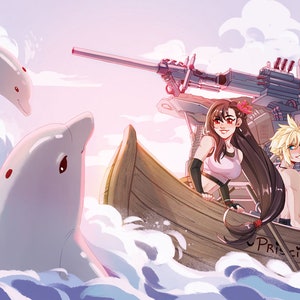 Tifa and Cloud PRINT - Final Fantasy 7 Remake - FF7R - Final Fantasy - Tifa Lockhart - Cloud Strife - Cloti - Cloud x Tifa