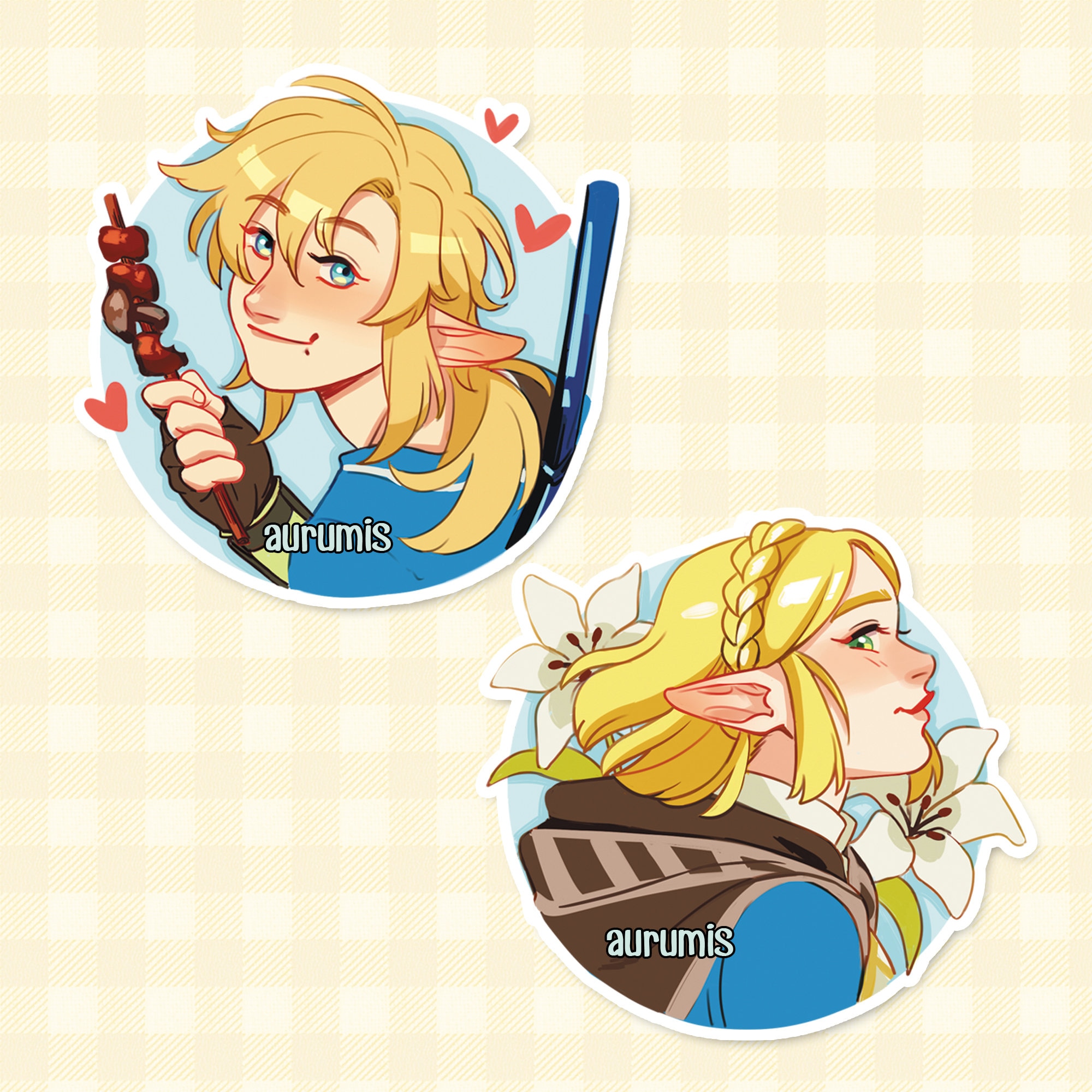 Zelda Icon Link And Zelda Botw LAST STOCK Zelda And Link Breath Of - Main Image