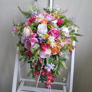 Wildflower bridal bouquet, Jewel tone bouquet, Colorful  bouquet, Summer wedding