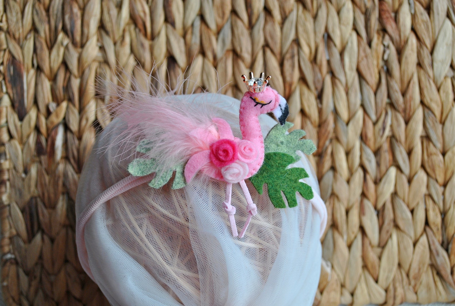 Pink Flamingo Headband Flamingo Baby Headband Felt Headband Etsy