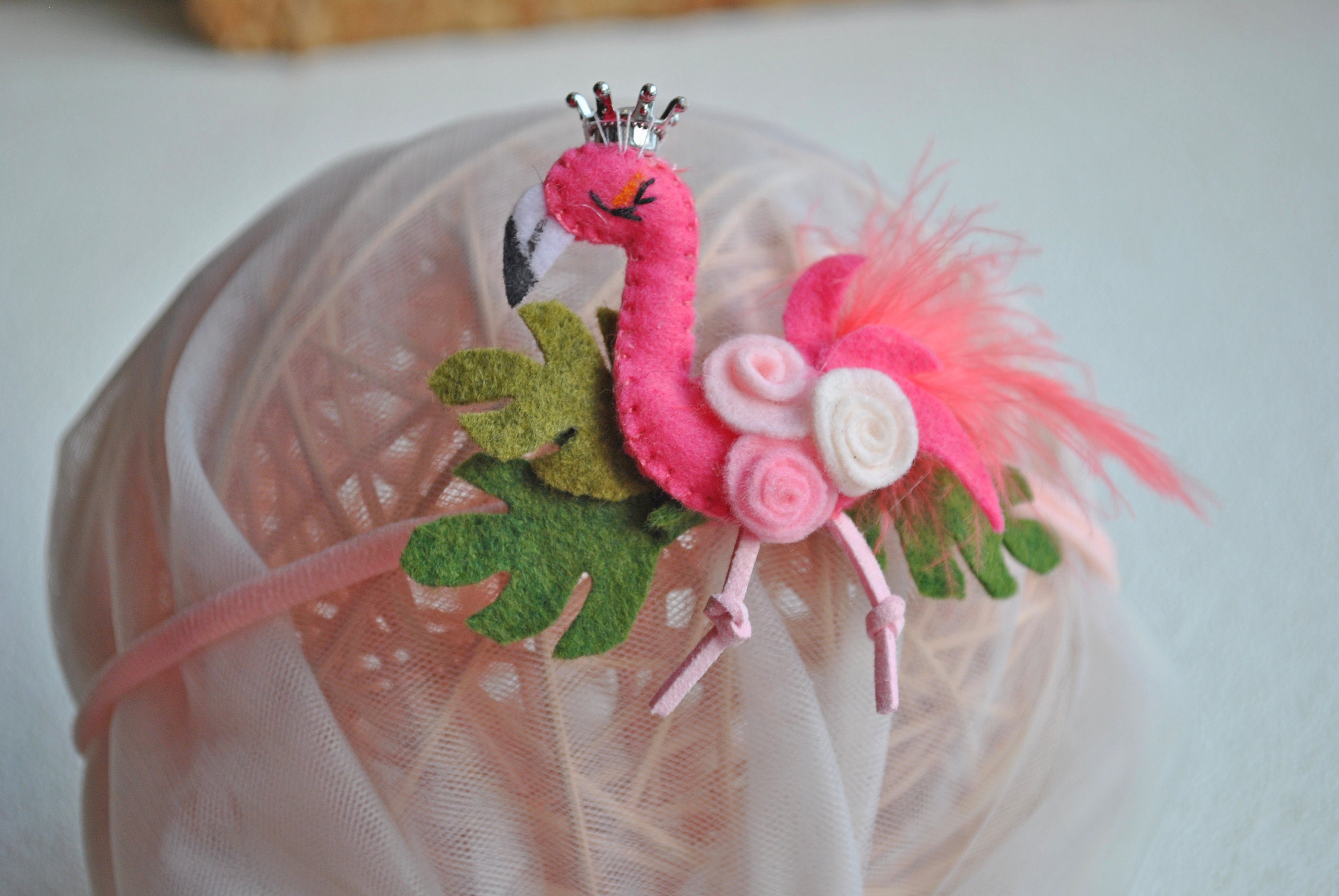 Flamingo baby headband Pink flamingo headband Felt headband Etsy