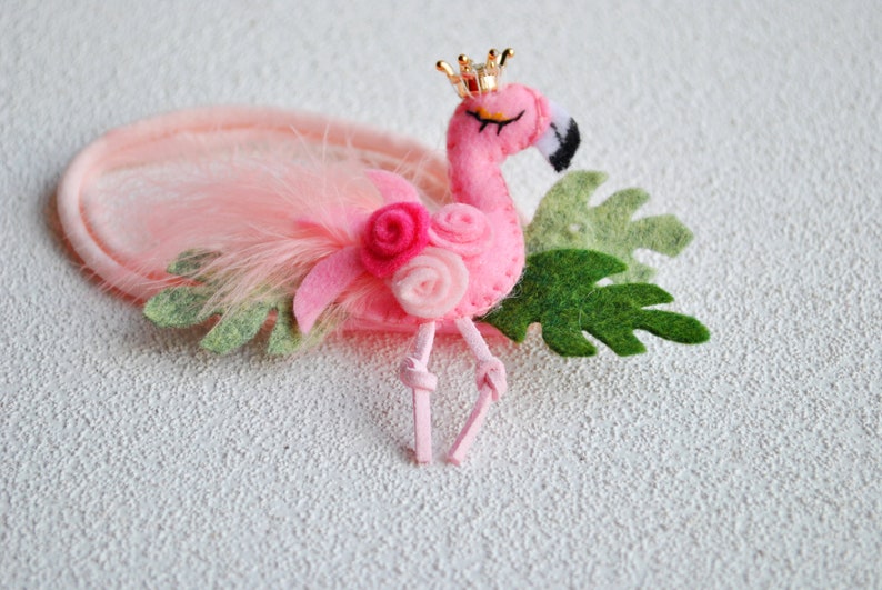 Pink Flamingo Headband Flamingo Baby Headband Felt Headband Etsy