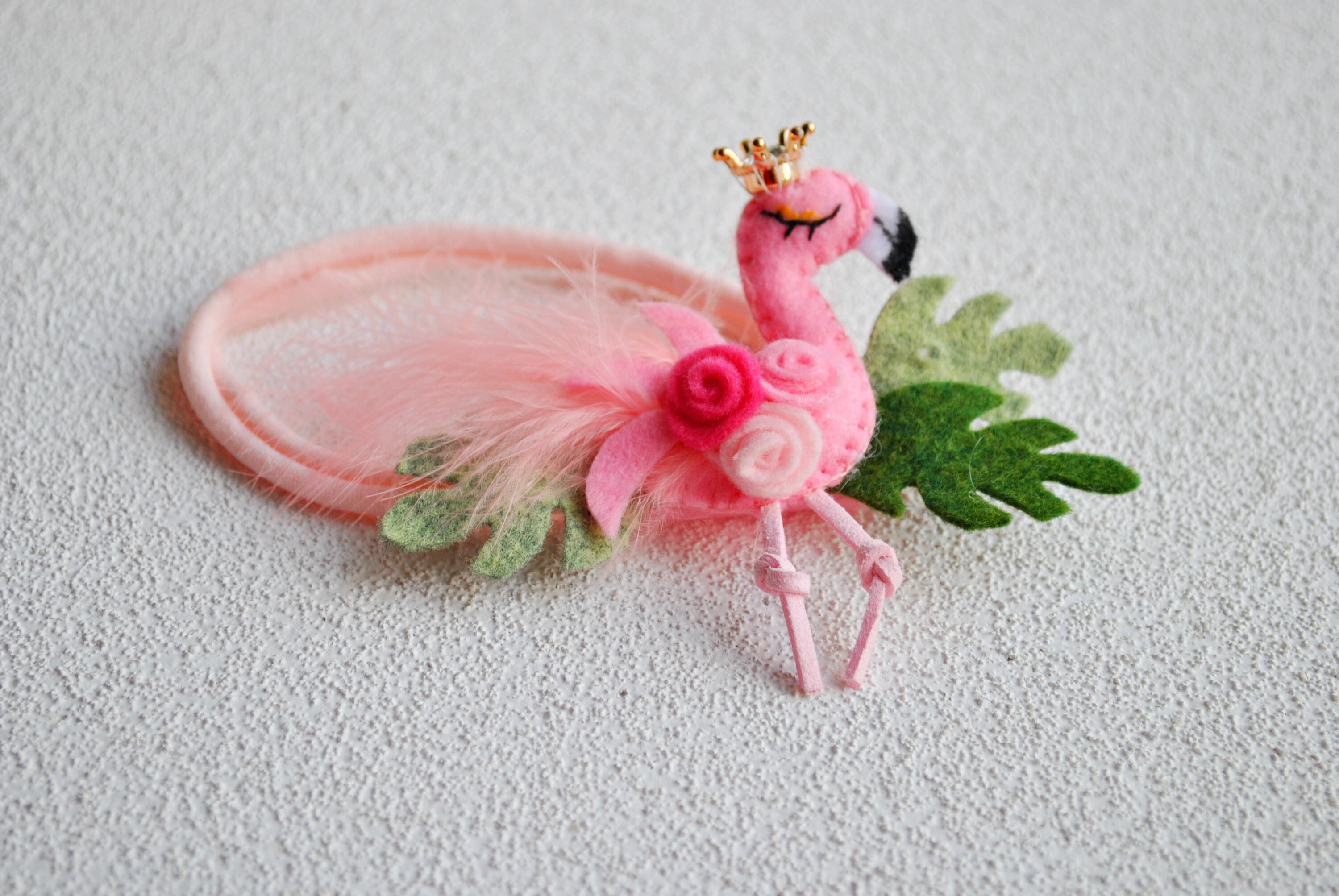 Pink Flamingo Headband Flamingo Baby Headband Felt Headband Etsy