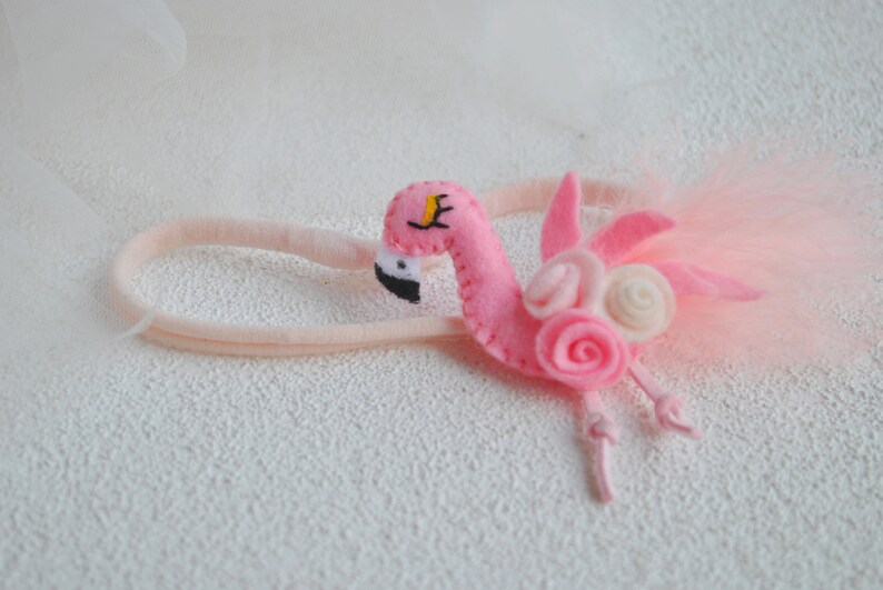 Pink Flamingo Headband Flamingo Baby Headband Felt Headband Etsy