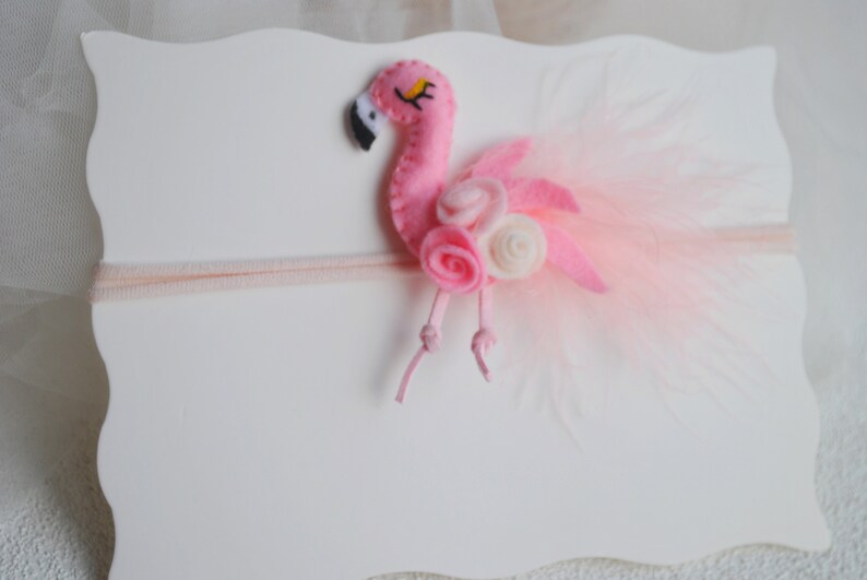 Pink Flamingo Headband Flamingo Baby Headband Felt Headband Etsy