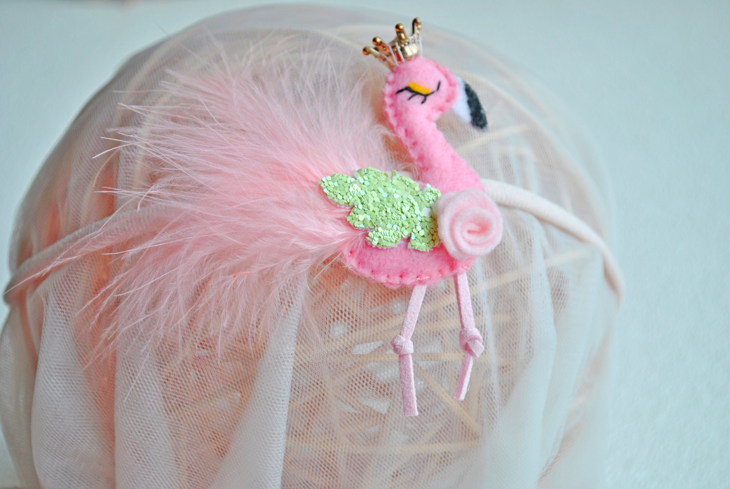 Pink flamingo headband Flamingo baby headband Felt headband Etsy