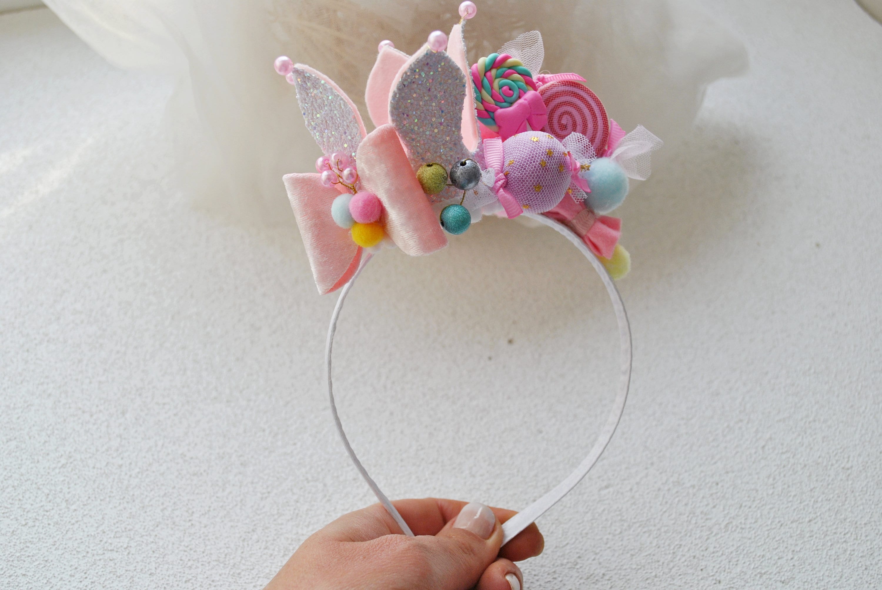 Christmas candy cane headband