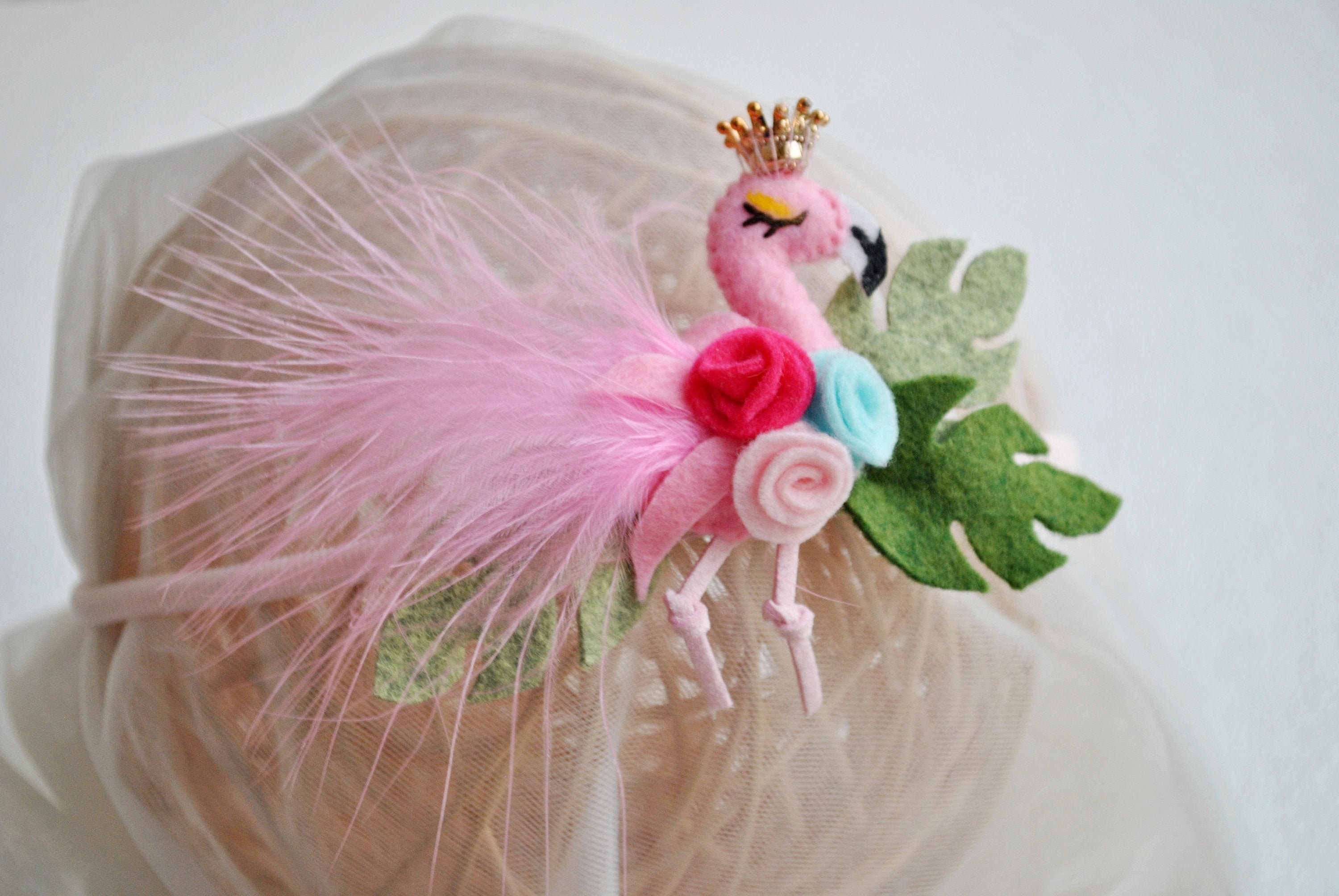 Pink flamingo headband Flamingo baby headband Felt headband Etsy