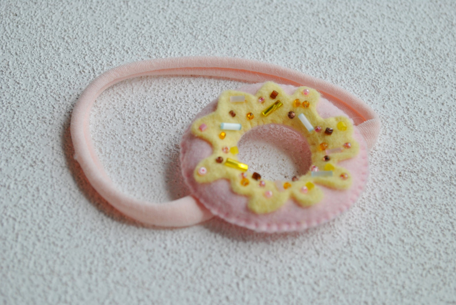 Donut headband Felt baby headband Donut birthday Second Etsy