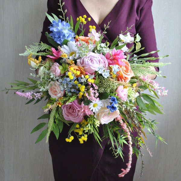 Wildflower Bridal Bouquet Etsy