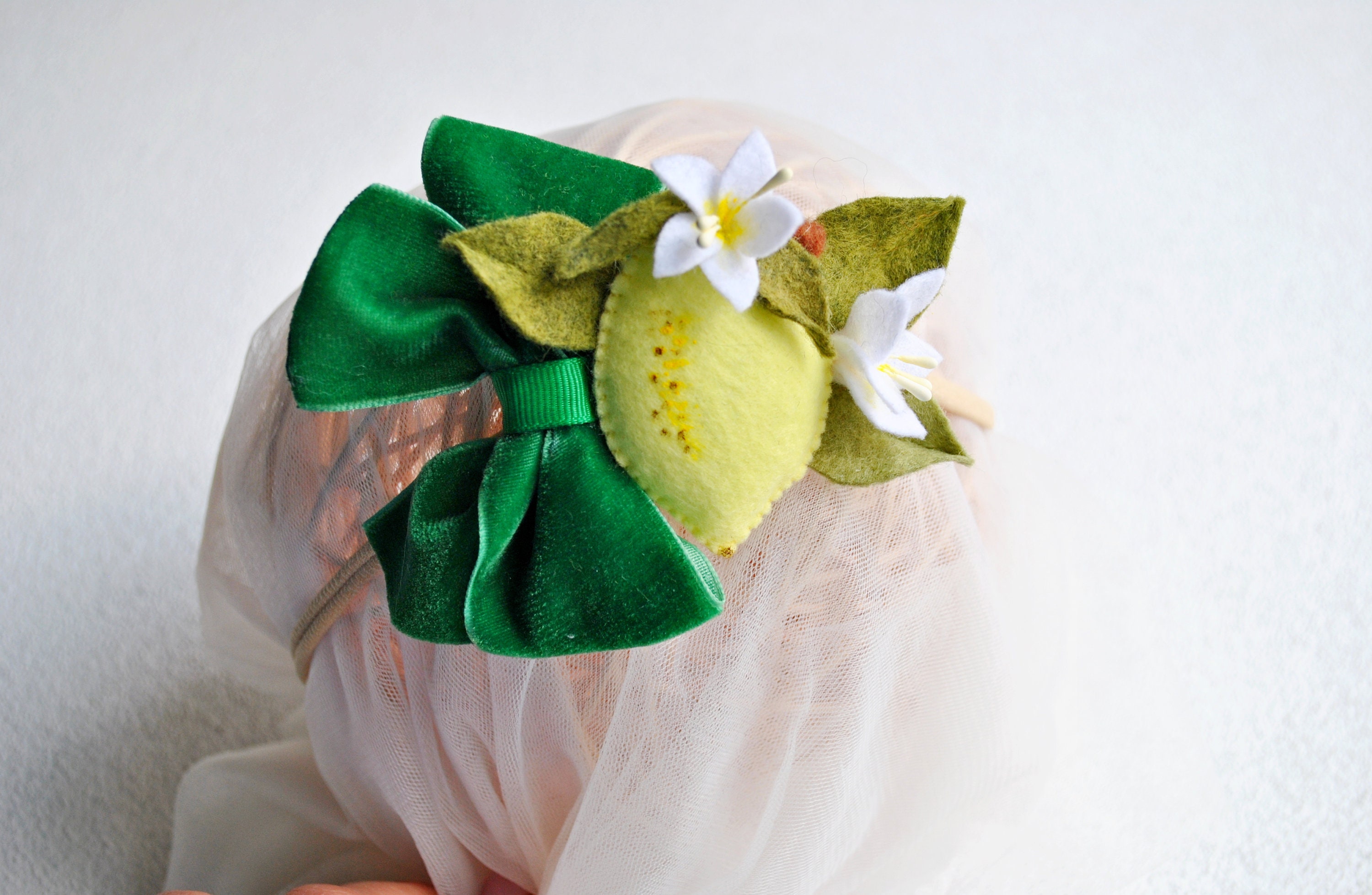 Lemon headband Yellow headband baby Fruit headband Velvet Etsy